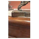 Dog figural table lamp; (2) dog figurines