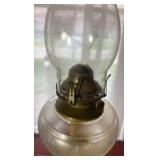 Vintage kerosene lamp, hand painted