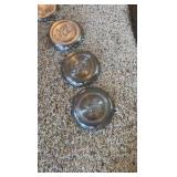 Vintage Hammered coaster. woven demijohn flask, Buenilum Micarta tray