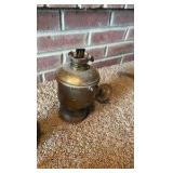 (2) Antique Carbide lamps; jeweled Alladin
