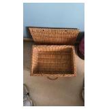 (3) Willow wicker baskets, 16"L 18"L & 19"L