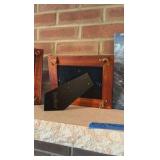 (2) "Rare Woods" frames. Red frame. Oil painting.