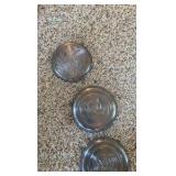 Vintage Hammered coaster. woven demijohn flask, Buenilum Micarta tray