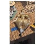 Victorian Couple Lamp; Chalkware figurine, Harlequin clown