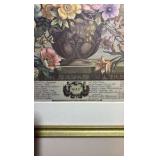 (2) Britt Prints floral artwork 18” x 22”