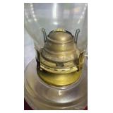 Vintage kerosene lamp, hand painted