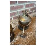 (2) Antique Carbide lamps; jeweled Alladin