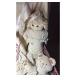 Vintage sachet pillow; Stuffed animals and dolls