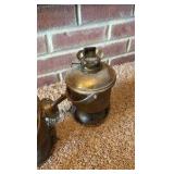 (2) Antique Carbide lamps; jeweled Alladin