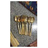 Vintage Dirilyte Dirigold flatware set Midcentury Modern