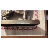 Dog figural table lamp; (2) dog figurines