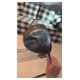 Golf clubs with Titleist golf bag