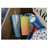 Huge lot of reusable cups, and wate...