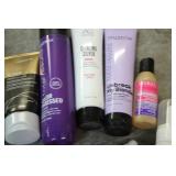 Variety of hair care products...