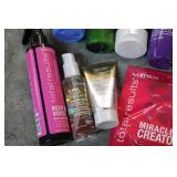 Variety of hair care products...