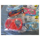 Pool toys and masks...