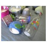 Lot of small bowls, citronella cand...