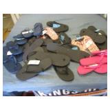 Lot of assorted flip flops...