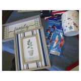 Patriotic and home decor with a bir...