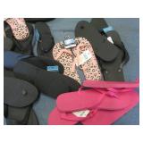 Lot of assorted flip flops...