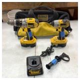 Dewalt Cordless Hammer drill, Cordless Impact driver, Charger