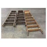 (2) 6ft wood stepladders  and (1) 8ft wood stepladder