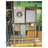 Temporary electrical service Siemans 125-amp outdoor electrical box, Square D enclosure