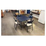 Samsonite Card table 33” x 33” with 4 chairs