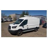 2015 Ford Transit with ladder rack and tool rack inside