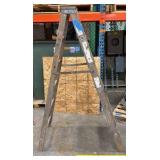 (2) 6ft wood stepladders  and (1) 8ft wood stepladder