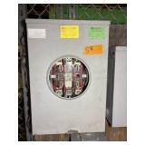 Temporary electrical service Siemans 125-amp outdoor electrical box, Square D enclosure