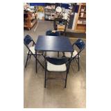 Samsonite Card table 33” x 33” with 4 chairs