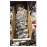 Electrical Conduit hardware on bottom 6 shelves