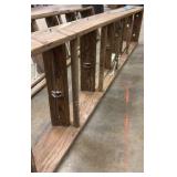 (2) 6ft wood stepladders  and (1) 8ft wood stepladder