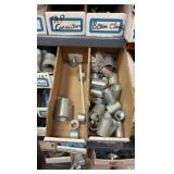 Electrical Conduit hardware on bottom 6 shelves