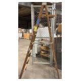 (2) 6ft wood stepladders  and (1) 8ft wood stepladder