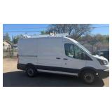 2015 Ford Transit with ladder rack and tool rack inside