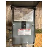 Temporary electrical service Siemans 125-amp outdoor electrical box, Square D enclosure