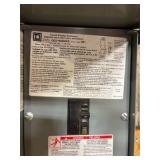 Temporary electrical service Siemans 125-amp outdoor electrical box, Square D enclosure
