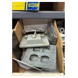 Electrical hardware on 5 shelves and top