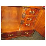Vintage Asian Tansu Burlwood Chest ...