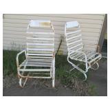 Vintage metal framed outdoor rocker...