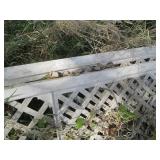 White plastic outdoor garden archwa...