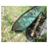 Vintage metal bucket wheelbarrow **...