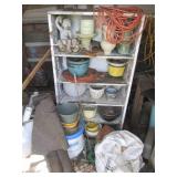 Rustic wood shelf and large variety...