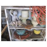 Rustic wood shelf and large variety...