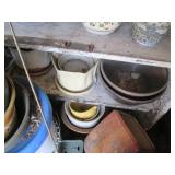 Rustic wood shelf and large variety...
