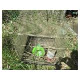 Metal wire bird cage with accessori...