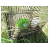 Metal wire bird cage with accessori...