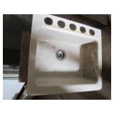 Oversized Single basin porcelain ki...